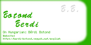 botond berdi business card
