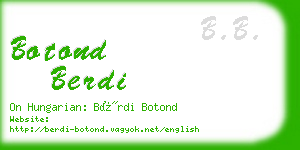 botond berdi business card